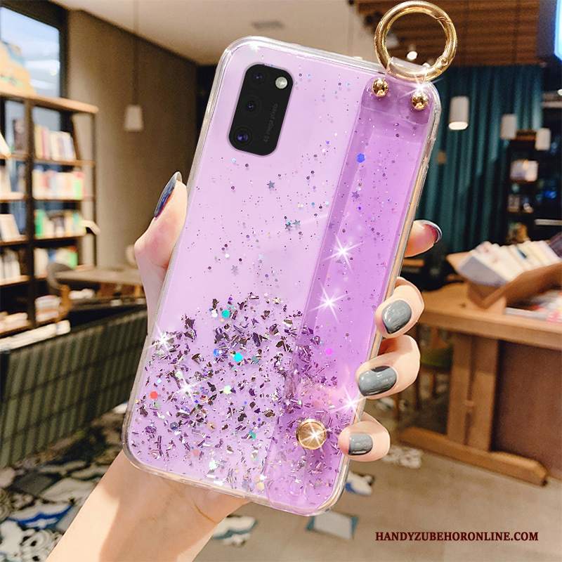 Custodia Samsung Galaxy A41 Creativo Rosa Supporto, Cover Samsung Galaxy A41 Protezione Tutto Incluso Verde