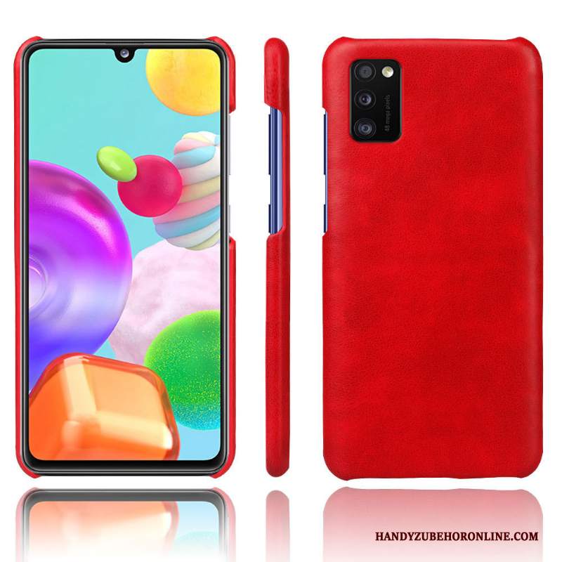 Custodia Samsung Galaxy A41 Pelle Arancione Borse, Cover Samsung Galaxy A41 Protezione Qualitàtelefono