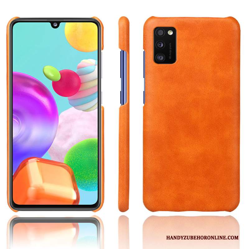 Custodia Samsung Galaxy A41 Pelle Arancione Borse, Cover Samsung Galaxy A41 Protezione Qualitàtelefono