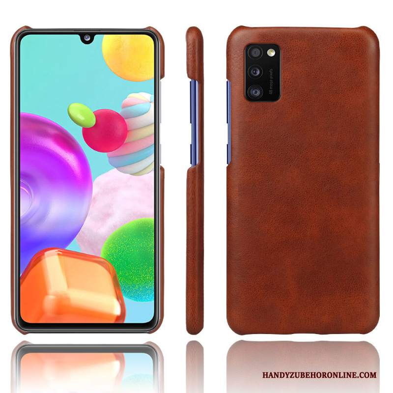 Custodia Samsung Galaxy A41 Pelle Arancione Borse, Cover Samsung Galaxy A41 Protezione Qualitàtelefono