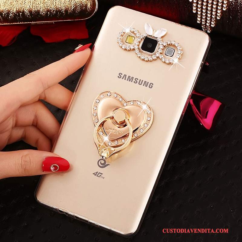 Custodia Samsung Galaxy A5 2015 Cartone Animato Tendenza Oro, Cover Samsung Galaxy A5 2015 Protezione Telefono Morbido