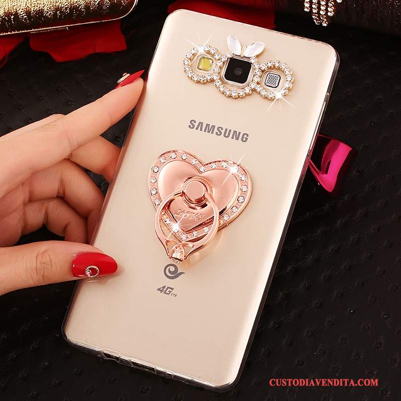 Custodia Samsung Galaxy A5 2015 Cartone Animato Tendenza Oro, Cover Samsung Galaxy A5 2015 Protezione Telefono Morbido