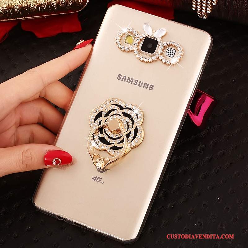 Custodia Samsung Galaxy A5 2015 Cartone Animato Tendenza Oro, Cover Samsung Galaxy A5 2015 Protezione Telefono Morbido