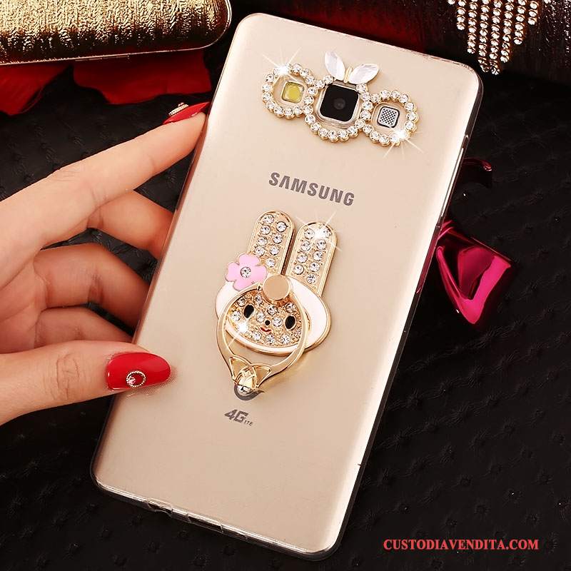 Custodia Samsung Galaxy A5 2015 Cartone Animato Tendenza Oro, Cover Samsung Galaxy A5 2015 Protezione Telefono Morbido