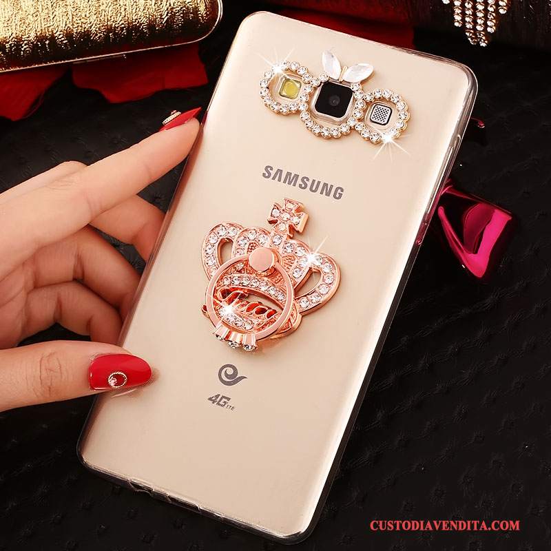 Custodia Samsung Galaxy A5 2015 Cartone Animato Tendenza Oro, Cover Samsung Galaxy A5 2015 Protezione Telefono Morbido