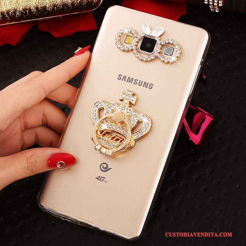 Custodia Samsung Galaxy A5 2015 Cartone Animato Tendenza Oro, Cover Samsung Galaxy A5 2015 Protezione Telefono Morbido