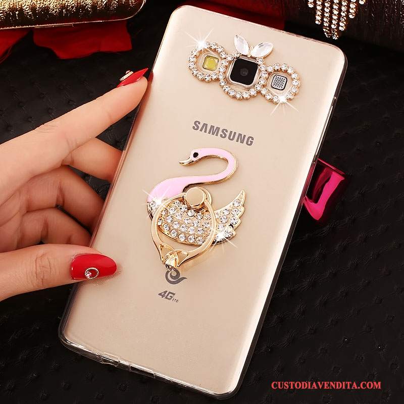 Custodia Samsung Galaxy A5 2015 Cartone Animato Tendenza Oro, Cover Samsung Galaxy A5 2015 Protezione Telefono Morbido