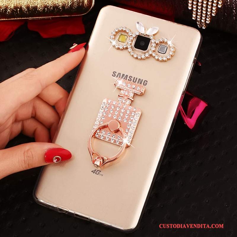 Custodia Samsung Galaxy A5 2015 Cartone Animato Tendenza Oro, Cover Samsung Galaxy A5 2015 Protezione Telefono Morbido