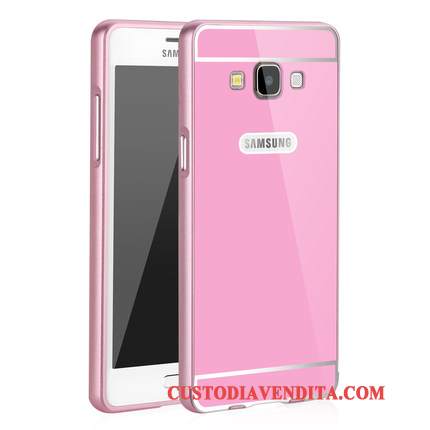 Custodia Samsung Galaxy A5 2015 Protezione Metallo Coperchio Posteriore, Cover Samsung Galaxy A5 2015 Rosa Telaio