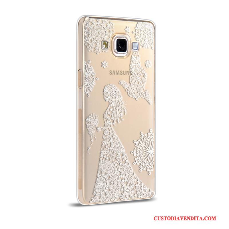 Custodia Samsung Galaxy A5 2015 Silicone Anti-caduta Morbido, Cover Samsung Galaxy A5 2015 Protezione Telefono Blu