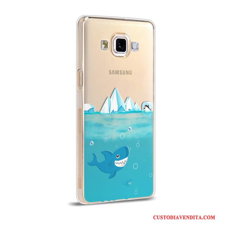 Custodia Samsung Galaxy A5 2015 Silicone Anti-caduta Morbido, Cover Samsung Galaxy A5 2015 Protezione Telefono Blu