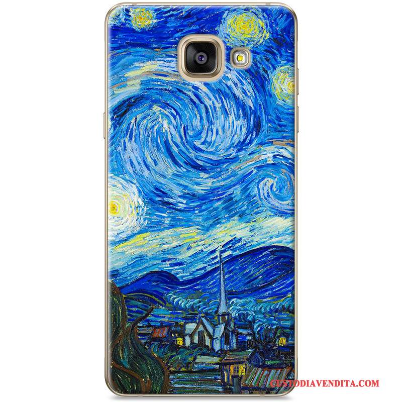 Custodia Samsung Galaxy A5 2016 Cartone Animato Difficiletelefono, Cover Samsung Galaxy A5 2016 Protezione Blu