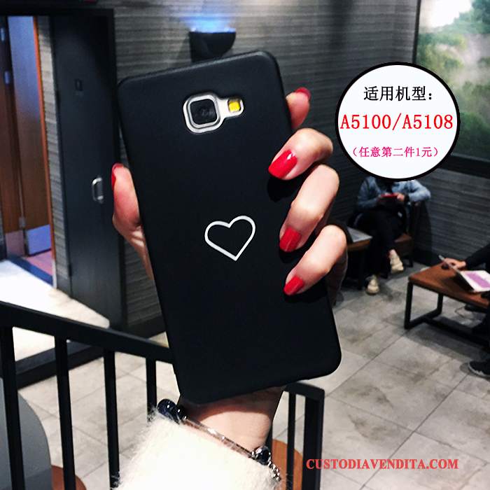 Custodia Samsung Galaxy A5 2016 Creativo Telefono Tutto Incluso, Cover Samsung Galaxy A5 2016 Silicone Tendenza Nero