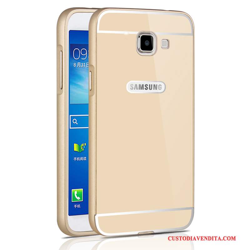 Custodia Samsung Galaxy A5 2016 Protezione Telaio Metallo, Cover Samsung Galaxy A5 2016 Nero Anti-caduta