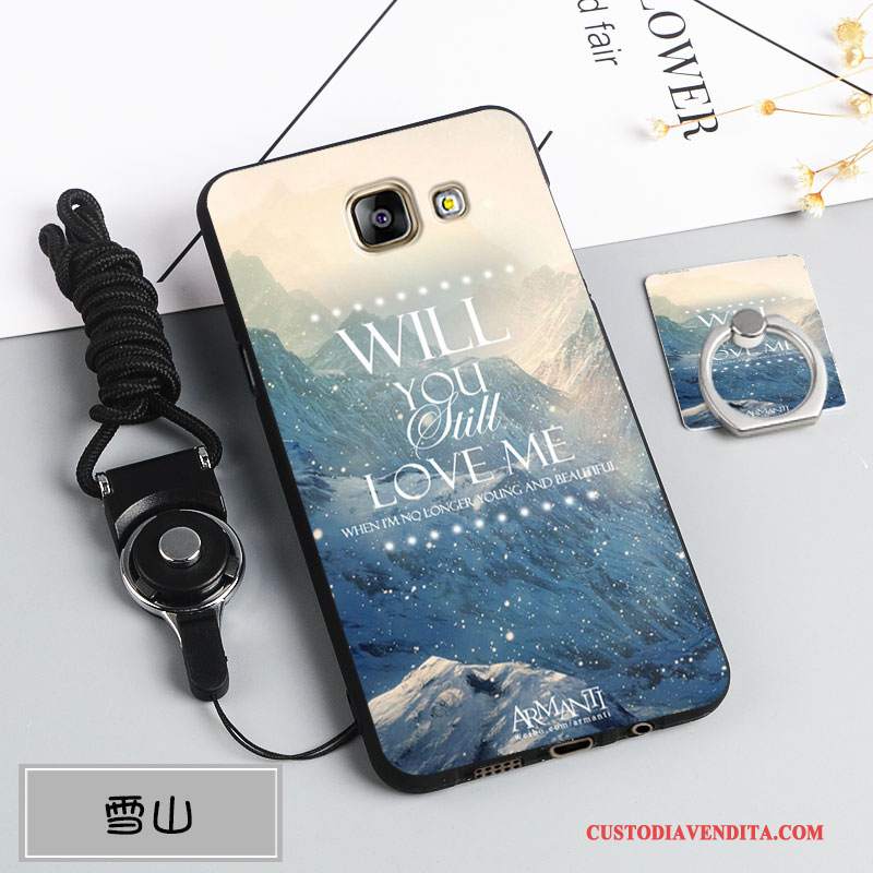 Custodia Samsung Galaxy A5 2016 Silicone Tendenza Morbido, Cover Samsung Galaxy A5 2016 Protezione Anti-caduta Nero