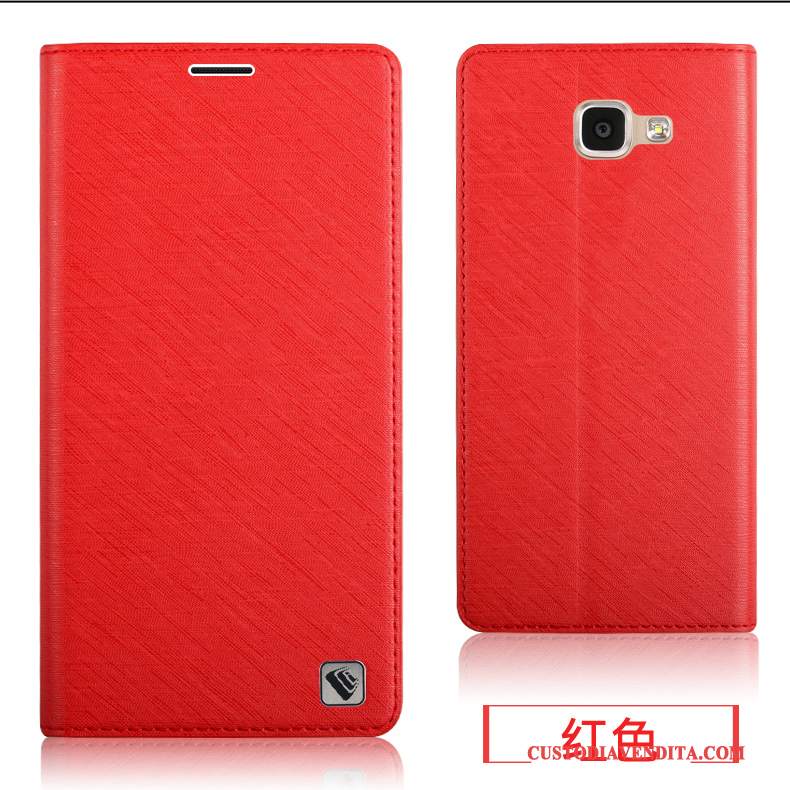 Custodia Samsung Galaxy A5 2016 Silicone Tutto Incluso Morbido, Cover Samsung Galaxy A5 2016 Pelle Rosso