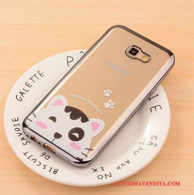 Custodia Samsung Galaxy A5 2017 Cartone Animato Placcatura Anti-caduta, Cover Samsung Galaxy A5 2017 Silicone Rosatelefono