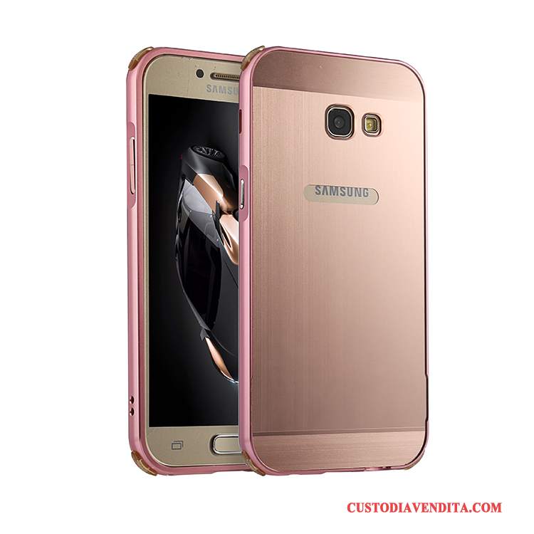 Custodia Samsung Galaxy A5 2017 Creativo Telaio Rosa, Cover Samsung Galaxy A5 2017 Protezione Setatelefono