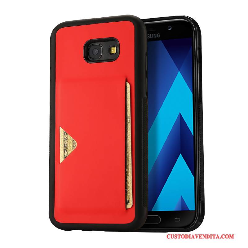 Custodia Samsung Galaxy A5 2017 Pelle Nerotelefono, Cover Samsung Galaxy A5 2017 Protezione Carta Morbido