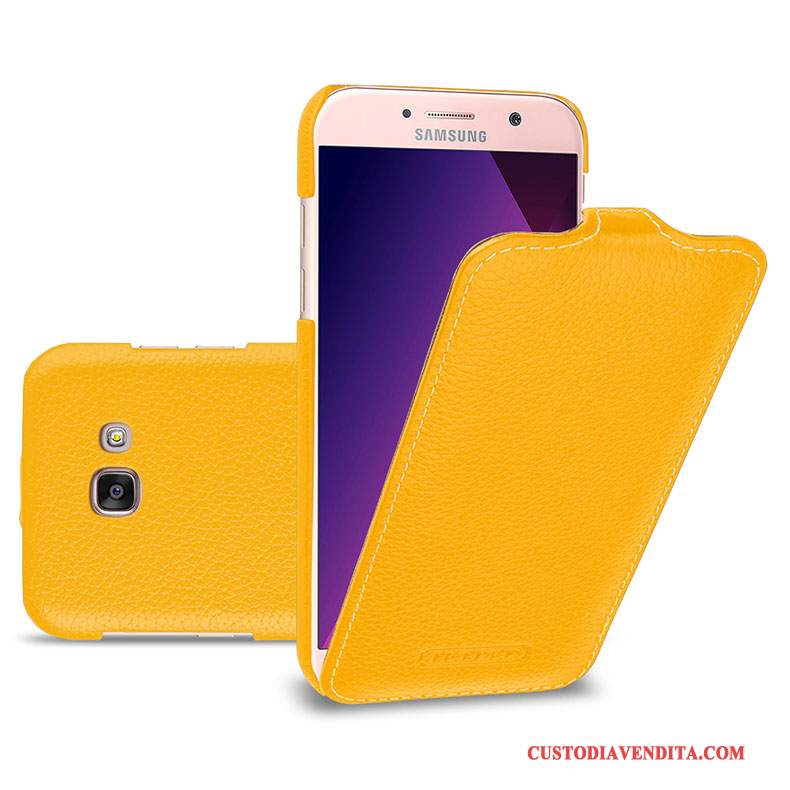 Custodia Samsung Galaxy A5 2017 Protezione Giallotelefono, Cover Samsung Galaxy A5 2017 Pelle