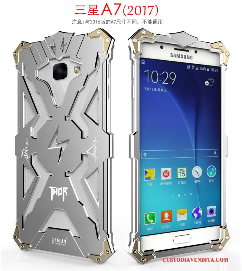 Custodia Samsung Galaxy A5 2017 Protezione Metallotelefono, Cover Samsung Galaxy A5 2017 Telaio Tendenza