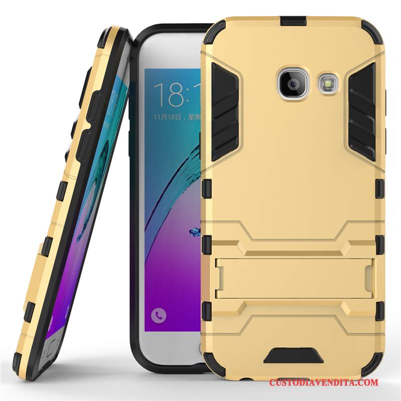 Custodia Samsung Galaxy A5 2017 Silicone Telefono Difficile, Cover Samsung Galaxy A5 2017 Protezione Blu Scuro Anti-caduta