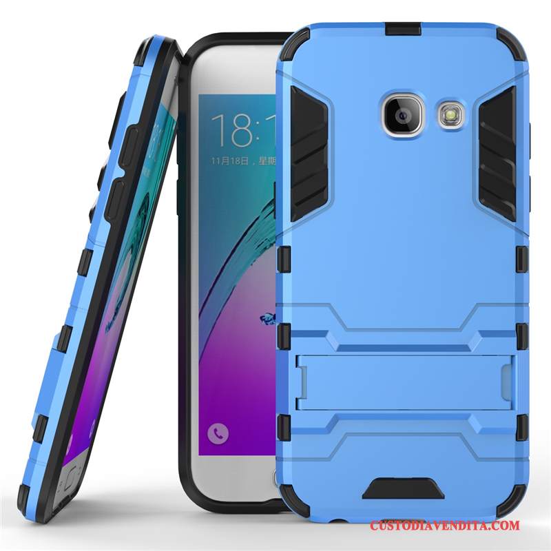 Custodia Samsung Galaxy A5 2017 Silicone Telefono Difficile, Cover Samsung Galaxy A5 2017 Protezione Blu Scuro Anti-caduta