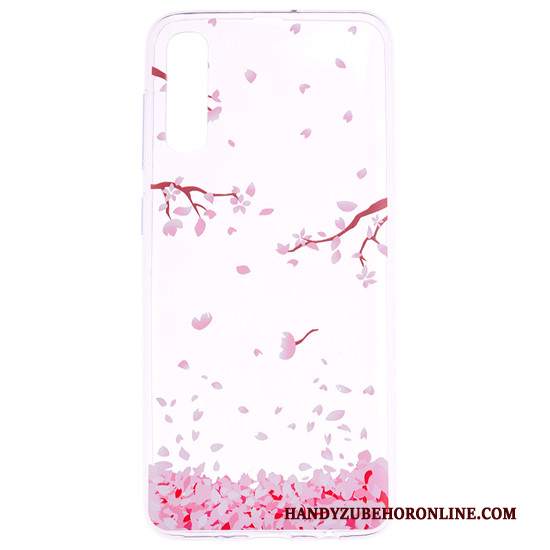 Custodia Samsung Galaxy A50 Cartone Animato Morbido Sottile, Cover Samsung Galaxy A50 Creativo Telefono Bianco