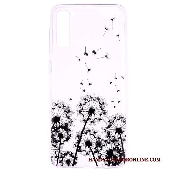 Custodia Samsung Galaxy A50 Cartone Animato Morbido Sottile, Cover Samsung Galaxy A50 Creativo Telefono Bianco