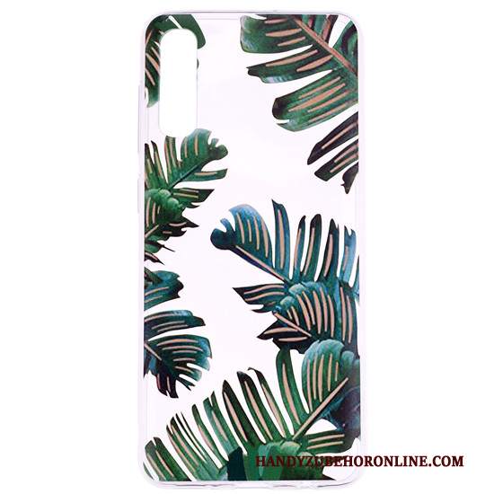 Custodia Samsung Galaxy A50 Cartone Animato Morbido Sottile, Cover Samsung Galaxy A50 Creativo Telefono Bianco