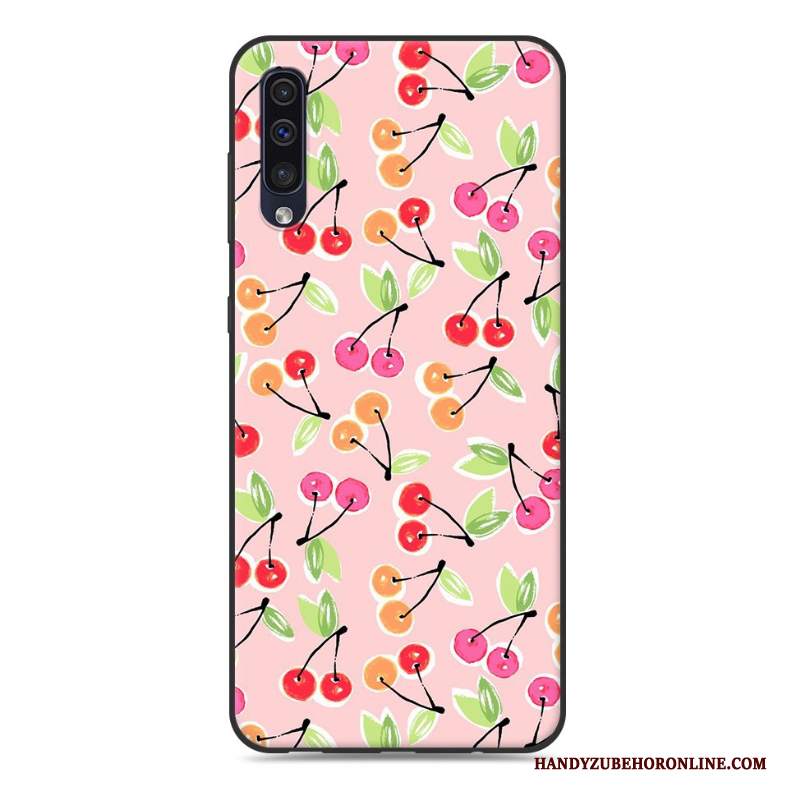 Custodia Samsung Galaxy A50 Cartone Animato Ornamenti Appesi Rosa, Cover Samsung Galaxy A50 Silicone Tendenza Di Personalità