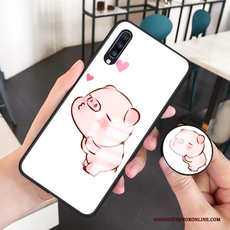 Custodia Samsung Galaxy A50 Cartone Animato Specchio Di Personalità, Cover Samsung Galaxy A50 Creativo Bello Morbido