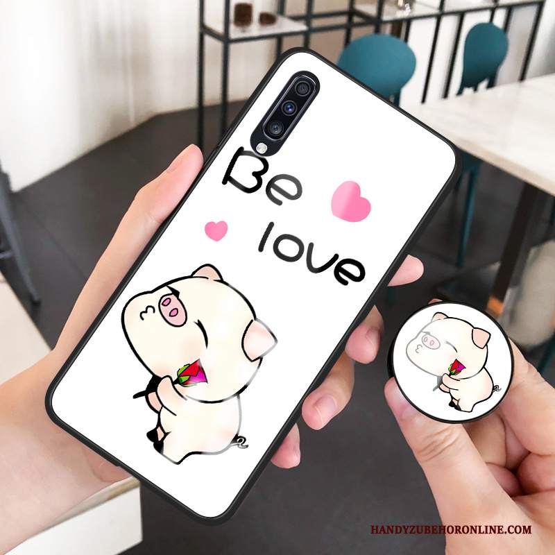 Custodia Samsung Galaxy A50 Cartone Animato Specchio Di Personalità, Cover Samsung Galaxy A50 Creativo Bello Morbido