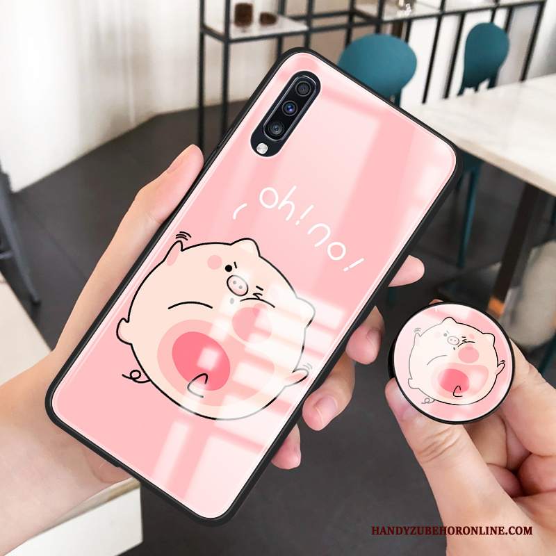 Custodia Samsung Galaxy A50 Cartone Animato Specchio Di Personalità, Cover Samsung Galaxy A50 Creativo Bello Morbido