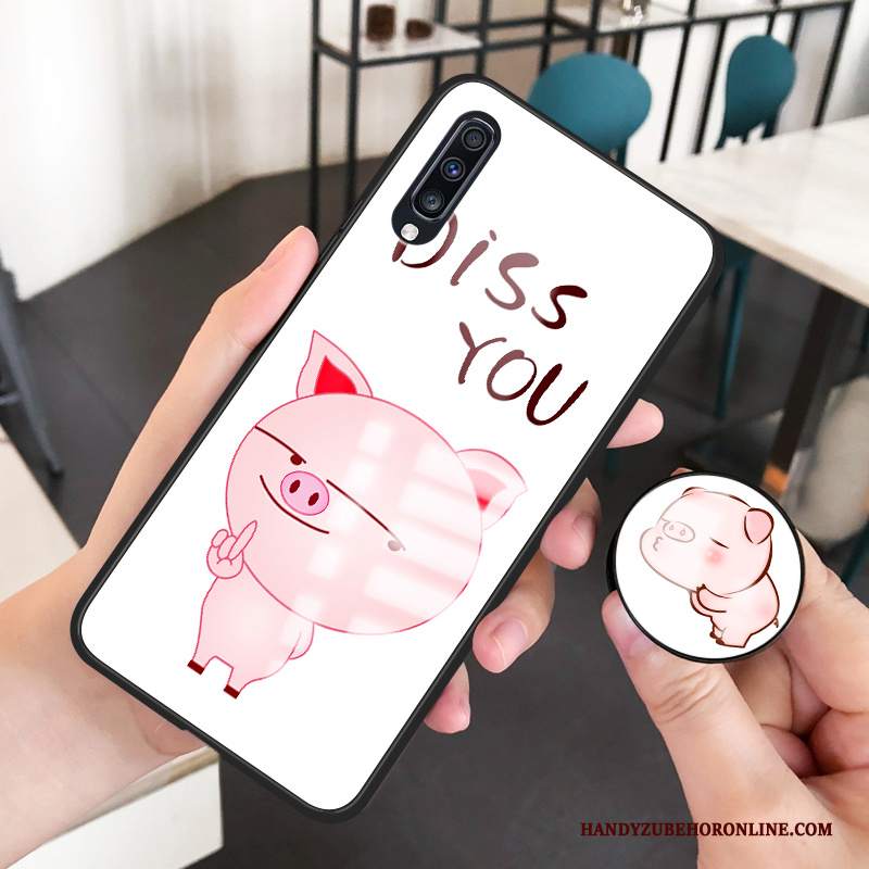 Custodia Samsung Galaxy A50 Cartone Animato Specchio Di Personalità, Cover Samsung Galaxy A50 Creativo Bello Morbido