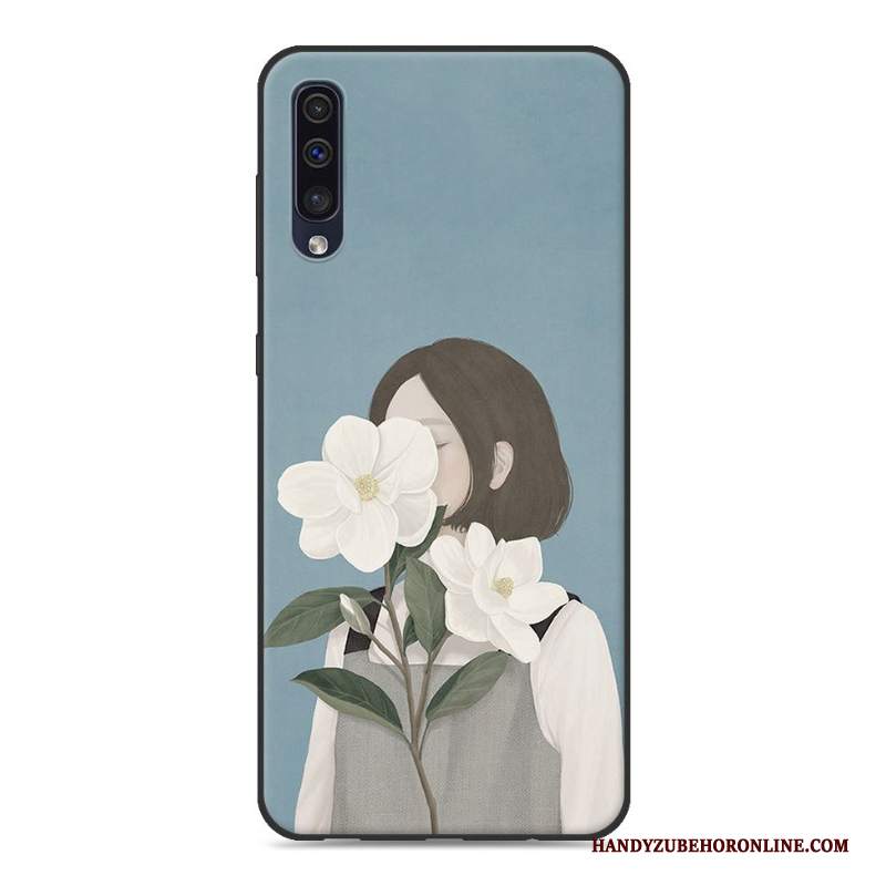 Custodia Samsung Galaxy A50 Colore Ornamenti Appesi Di Personalità, Cover Samsung Galaxy A50 Silicone Arte Verde