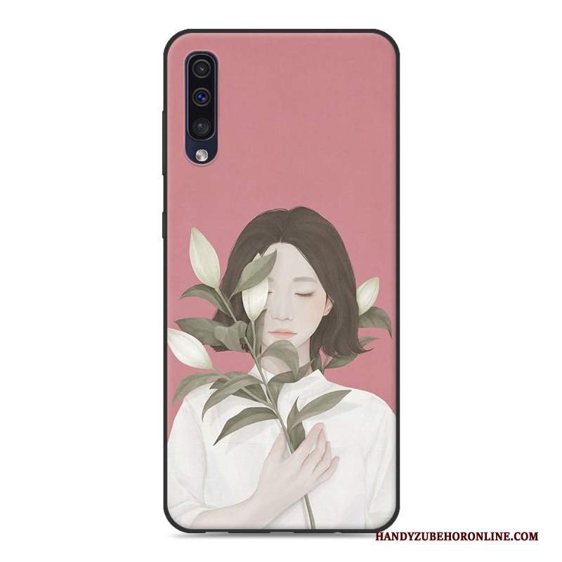 Custodia Samsung Galaxy A50 Colore Ornamenti Appesi Di Personalità, Cover Samsung Galaxy A50 Silicone Arte Verde