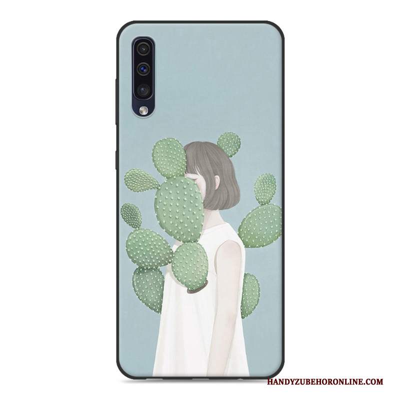 Custodia Samsung Galaxy A50 Colore Ornamenti Appesi Di Personalità, Cover Samsung Galaxy A50 Silicone Arte Verde