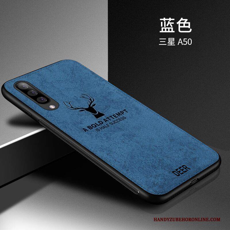 Custodia Samsung Galaxy A50 Creativo Telefono Marchio Di Tendenza, Cover Samsung Galaxy A50 Silicone Morbido Anti-caduta