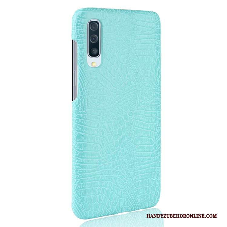 Custodia Samsung Galaxy A50 Pelle Borse Difficile, Cover Samsung Galaxy A50 Protezione Blu Qualità