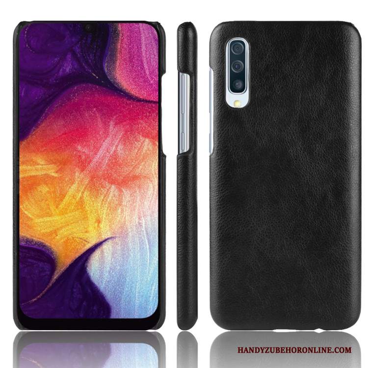 Custodia Samsung Galaxy A50 Pelle Borsetelefono, Cover Samsung Galaxy A50 Vintage Grigio Difficile