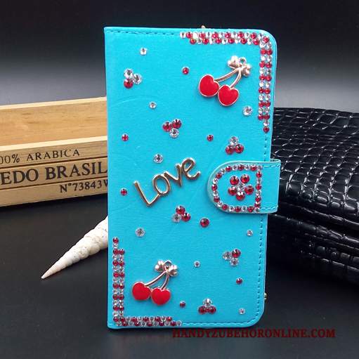 Custodia Samsung Galaxy A50 Pelle Rossotelefono, Cover Samsung Galaxy A50 Folio Ornamenti Appesi