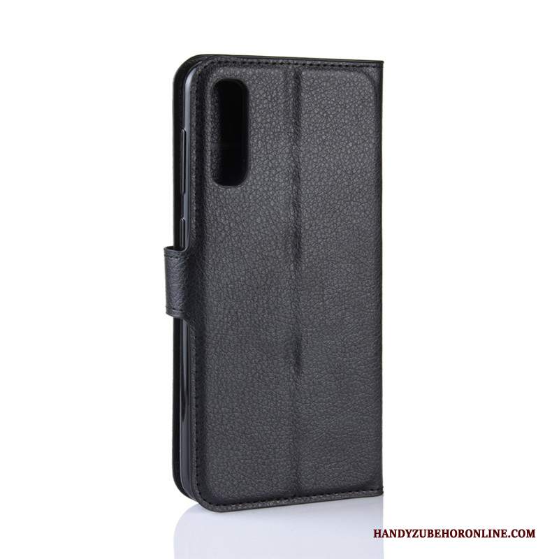 Custodia Samsung Galaxy A50 Pelle Telefono Nero, Cover Samsung Galaxy A50 Portafoglio Anti-caduta