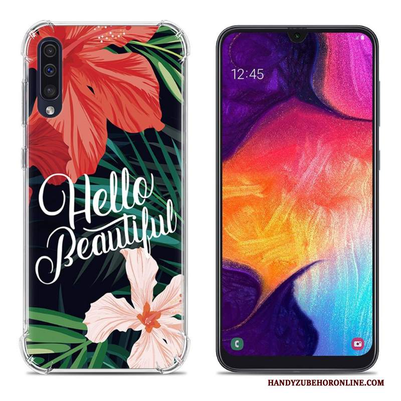 Custodia Samsung Galaxy A50 Protezione Anti-cadutatelefono, Cover Samsung Galaxy A50 Colore Morbido Rosa