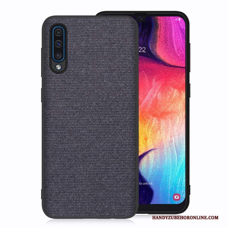 Custodia Samsung Galaxy A50 Rosso Panno, Cover Samsung Galaxy A50 Telefono