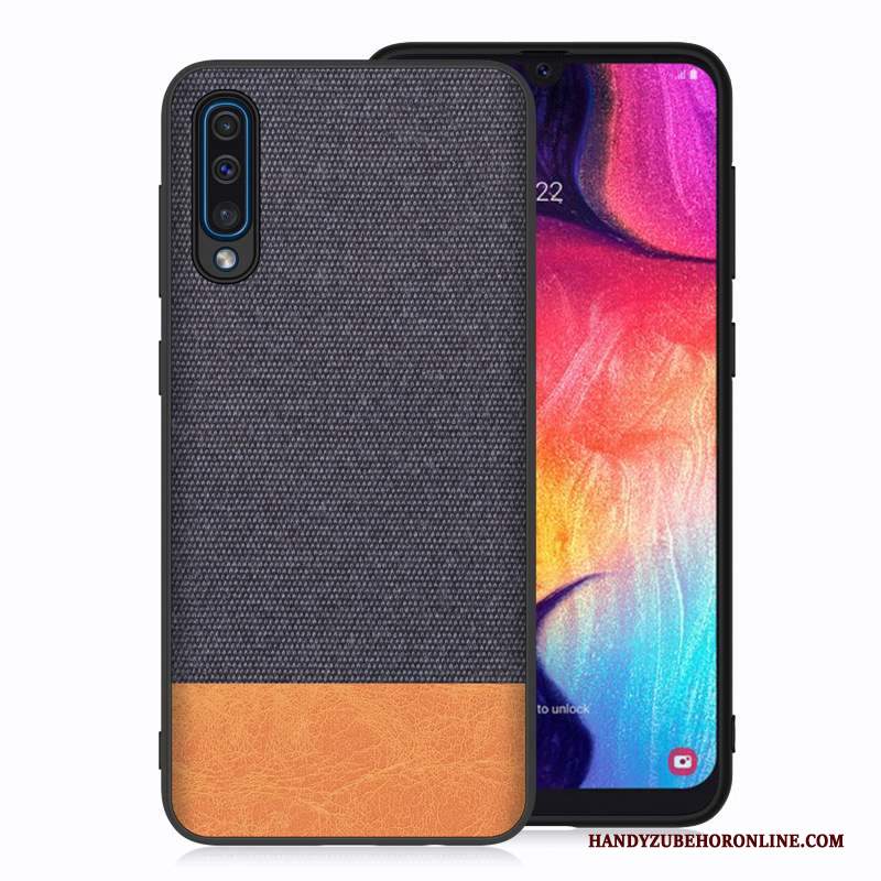 Custodia Samsung Galaxy A50 Rosso Panno, Cover Samsung Galaxy A50 Telefono