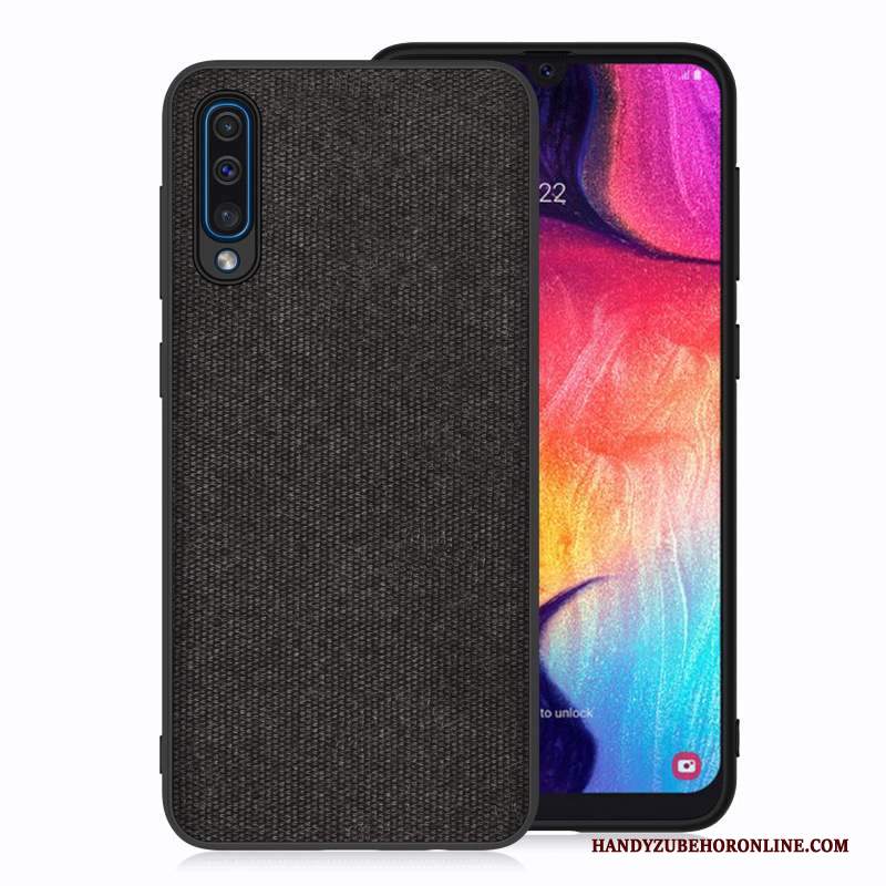 Custodia Samsung Galaxy A50 Rosso Panno, Cover Samsung Galaxy A50 Telefono