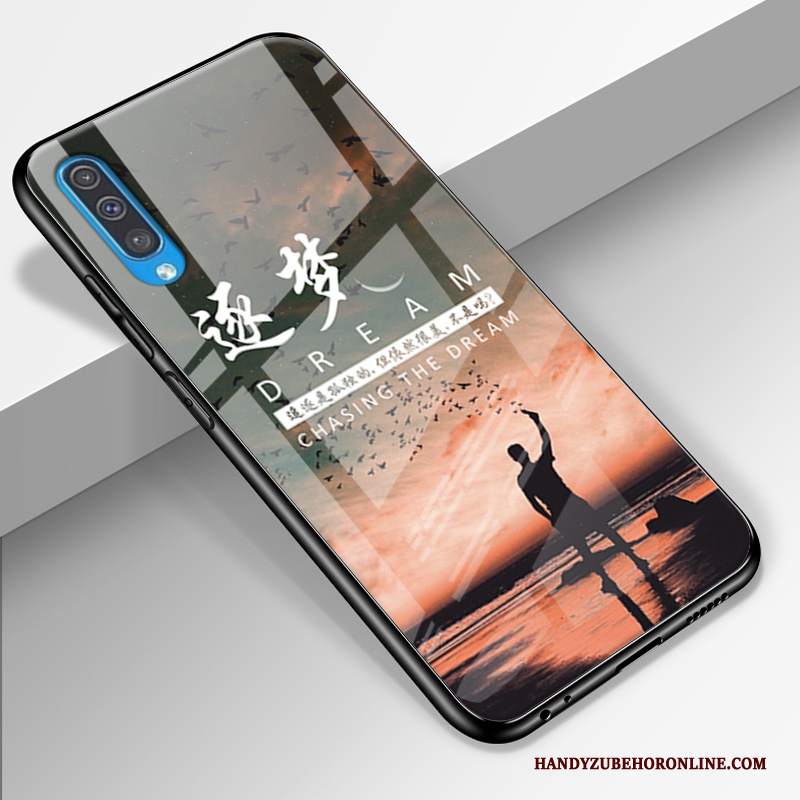 Custodia Samsung Galaxy A50 Silicone Blutelefono, Cover Samsung Galaxy A50 Protezione Marchio Di Tendenza Vetro