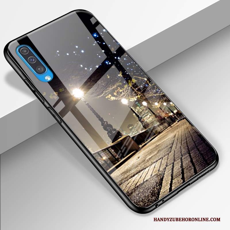 Custodia Samsung Galaxy A50 Silicone Blutelefono, Cover Samsung Galaxy A50 Protezione Marchio Di Tendenza Vetro