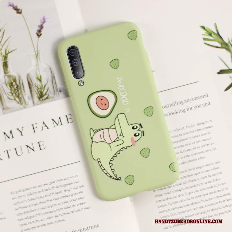 Custodia Samsung Galaxy A50s Cartone Animato Bello Anti-caduta, Cover Samsung Galaxy A50s Silicone Piccola Verde